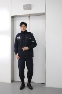 MDSE004 定制保安制服 模特示範 真人展示 帶帽高領 保安制服供應商